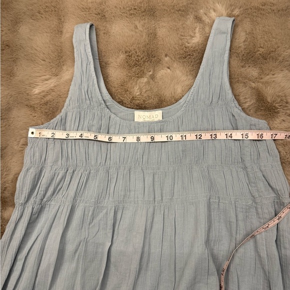 NWT Nomad the label Del Monte Midi Cotton Dress Slate Blue XS - Picture 8 of 9
